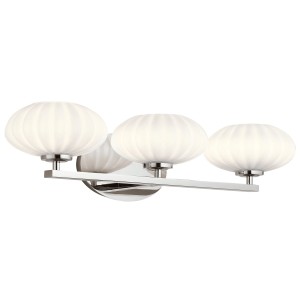 Lampa ścienna kinkiet Pim QN-PIM3-PC Quintiesse 3xG9 3W LED Stal, Trawione satynowe szkło opalowe Polerowany chrom