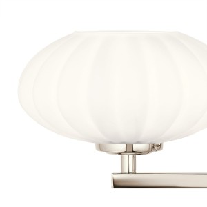 Lampa ścienna kinkiet Pim Elstead Lighting, opalowe szkło, polerowany chrom.