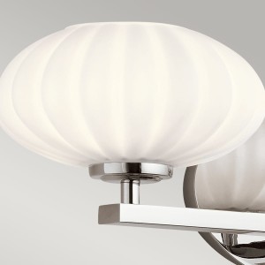 Lampa ścienna kinkiet Pim Elstead Lighting, 3xG9, 3W LED, stal, satynowe szkło opalowe, polerowany chrom.