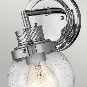 Lampa ścienna kinkiet Poppy Elstead Lighting 1xE27 60W Stal, Szkło z bąbelkami powietrza Polerowany chrom