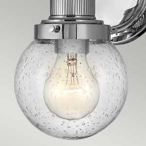 Lampa ścienna kinkiet Poppy Elstead Lighting 1xE27 60W Stal Szkło Polerowany chrom