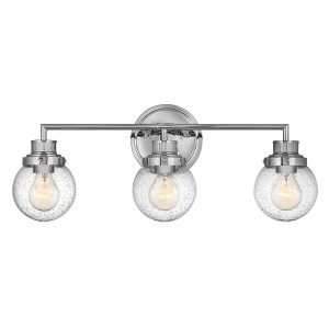 Lampa ścienna kinkiet Poppy QN-POPPY3-PC-BATH Quintiesse 3xE27 60W Stal, Szkło z bąbelkami powietrza Polerowany chrom