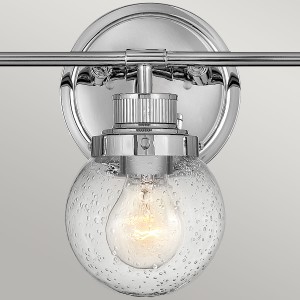 Lampa ścienna kinkiet Poppy Elstead Lighting 3xE27 60W stal szkło z bąbelkami polerowany chrom