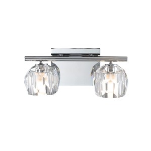 Lampa ścienna kinkiet Regalia QN-REGALIA2-PC-BATH Quintiesse 2xG9 3W LED Stal, Szkło kryształowe K9 Polerowany chrom