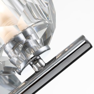 Lampa ścienna kinkiet Regalia Elstead Lighting 2xG9 3W LED, stal i szkło kryształowe, polerowany chrom.