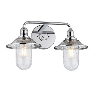 Lampa ścienna kinkiet Rigby Elstead Lighting 2xE27 40W Stal i Szkło Polerowany chrom