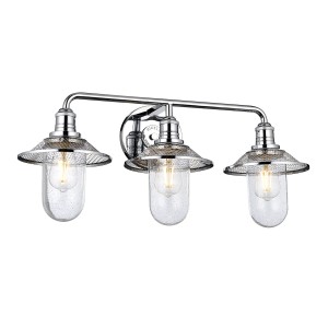 Lampa ścienna kinkiet Rigby QN-RIGBY3-BATH-PC Quintiesse 3xE27 40W Stal, Szkło z bąbelkami powietrza Polerowany chrom