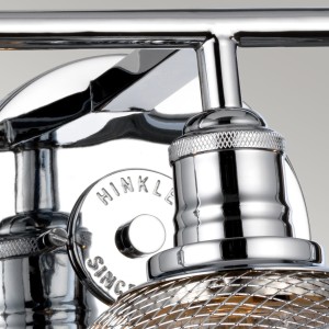 Lampa ścienna kinkiet Rigby Elstead Lighting 3xE27 40W Stal, Szkło z bąbelkami powietrza Polerowany chrom detal.