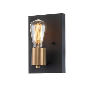 Lampa ścienna kinkiet Silas QN-SILAS1-DZ Quintiesse 1xE27 60W Stal Stary cynk/ Stary mosiądz