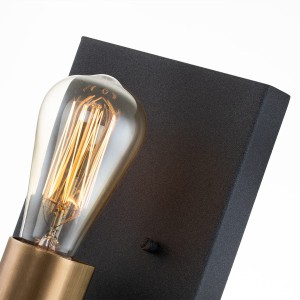Lampa ścienna kinkiet Silas Elstead Lighting E27 60W w kolorze starego cynku i mosiądzu.