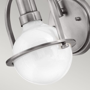 Lampa ścienna kinkiet Somerset Elstead Lighting 1xE27 60W Stal, Szkło opalowe Szczotkowany nikiel