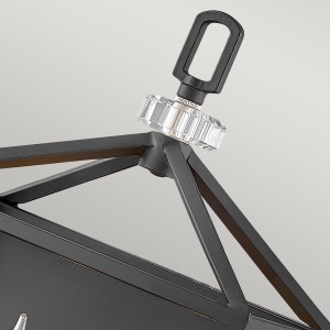 Lampa ścienna kinkiet Stinson Elstead Lighting 2xE14 60W stal kryształ czarne polerowany nikiel