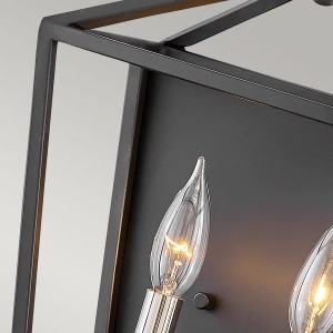 Lampa ścienna kinkiet Stinson Elstead Lighting 2xE14 60W Stal Kryształ Czarne/Polerowany nikiel szczegół żarówki.