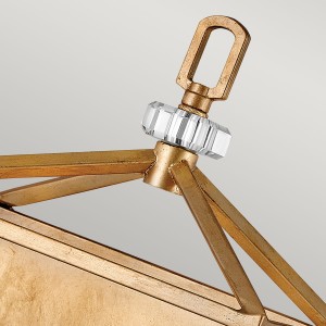 Lampa ścienna kinkiet Stinson Elstead Lighting 2xE14 60W Stal Kryształ Przecierany mosiądz.