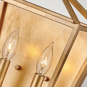 Lampa ścienna kinkiet Stinson Elstead Lighting stal kryształ mosiądz.