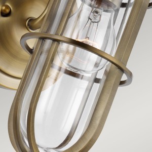 Lampa ścienna kinkiet Urban Restoration Elstead Lighting 1xE27 60W Stal Szkło Ciemny stary mosiądz.