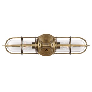Lampa ścienna kinkiet Urban Restoration QN-URBANREST2 Quintiesse 2xE27 60W Stal, Szkło Ciemny stary mosiądz