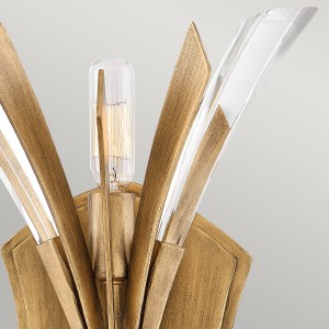 Lampa ścienna kinkiet Vida Elstead Lighting 2xE14 40W oksydowane złoto i kryształ.