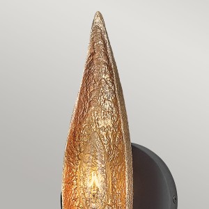 Lampa ścienna kinkiet Willow Elstead Lighting złota karbowana czerń