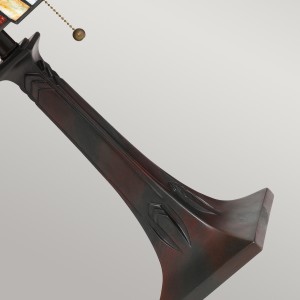 Lampa stołowa Maybeck Elstead Lighting 2xE27 60 W Stal Żywica Szkło Ciemny brąz