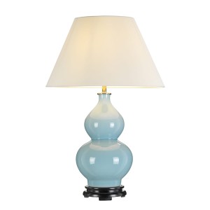Lampa stołowa Harbin DL-HARBIN-TL-DEB Elstead Lighting 1xE27 60 W Ceramika Jasnoniebieskie