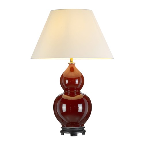 Lampa stołowa Harbin DL-HARBIN-TL-OXB Elstead Lighting 1xE27 60 W Ceramika Krwista czerwień