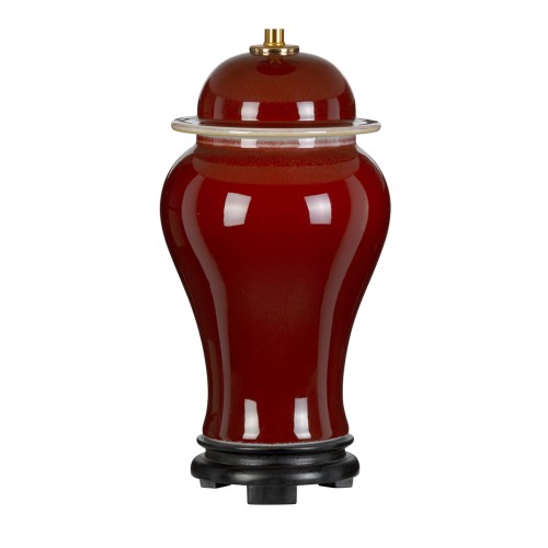 Lampa stołowa Oxblood DL-OXBLOOD-BASE Elstead Lighting 1xE27 60 W Ceramika Krwista czerwień