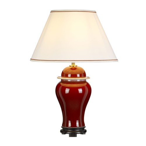 Lampa stołowa Oxblood DL-OXBLOOD-TJ-TL Elstead Lighting 1xE27 60 W Ceramika Krwista czerwień