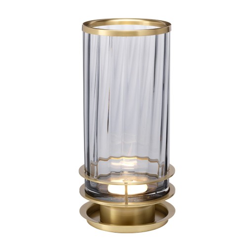 Lampa stołowa Arno QN-ARNO-SMOKE-AB Quintiesse 1xGX53 9W Stal, Szkło pryzmatyczne  Stary mosiądz