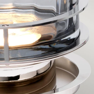 Lampa stołowa Arno Elstead Lighting z polerowanego niklu, szkło pryzmatyczne.