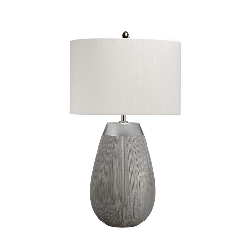 Lampa stołowa Harrow QN-HARROW-TL Quintiesse 1xE27 60W Ceramika, Stal, Sztuczny jedwab Srebrny