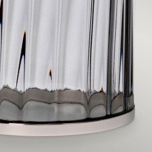 Podstawa lampy stołowej Reno Elstead Lighting z pryzmatycznego szkła i polerowanego niklu.