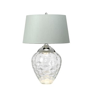 Lampa stołowa Samara Elstead Lighting szklana polerowany nikiel.