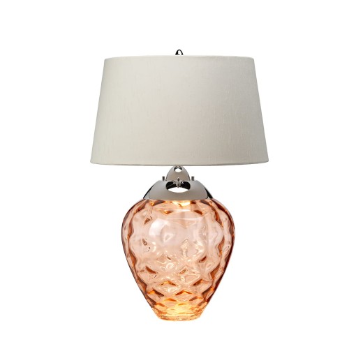 Lampa stołowa Samara QN-SAMARA-TL-SLM Quintiesse 1xE27 60W Stal, Szkło, Sztuczny jedwab Polerowany nikiel
