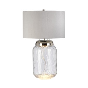 Lampa stołowa Sola QN-SOLA-TL-L Quintiesse 1xE27 60W Stal, Szkło, Sztuczny jedwab Polerowany nikiel