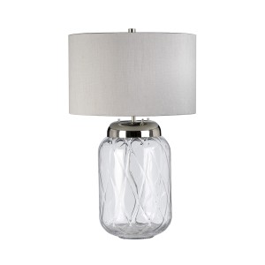 Lampa stołowa Sola Elstead Lighting z niklowanym wykończeniem.