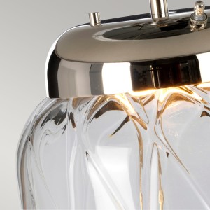 Lampa stołowa Sola Elstead Lighting 1xE27 60W Polerowany nikiel, szkło.
