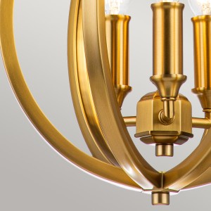 Lampa wisząca/żyrandol Corinne Elstead Lighting 3xE14 60 W stal oksydowany mosiądz detal.