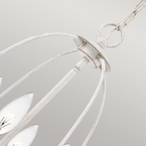 Lampa wisząca Bradbury Elstead Lighting biała stal 4xE14.