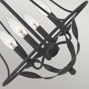 Lampa wisząca/żyrandol Bradbury Elstead Lighting 4xE14 40 W Stal Popielate.