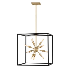 Lampa wisząca Aros Elstead Lighting 12xE14 40W Stal Czarne/Złote
