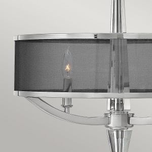 Lampa wisząca Ascher Elstead Lighting 3xE14 60W Stal Kryształ Organza Polerowany nikiel.