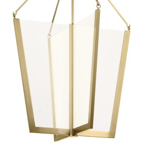 Lampa wisząca Calters Elstead Lighting 1xWbudowany LED 72.3W aluminium żelazo akryl szampańskie złoto