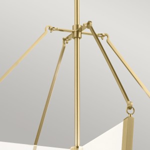 Lampa wisząca Calters Elstead Lighting 1xWbudowany LED 72.3W Aluminium, Żelazo, Akryl Szampańskie złoto zbliżenie.