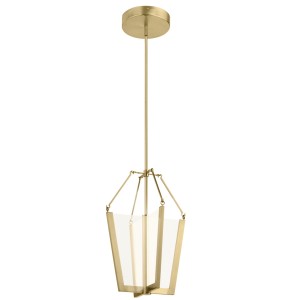 Lampa wisząca Calters Elstead Lighting w kolorze szampańskiego złota.