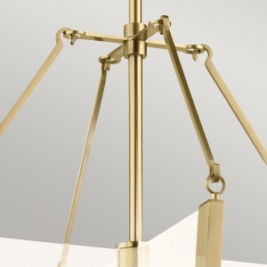 Lampa wisząca Calters Elstead Lighting LED szampańskie złoto detal.