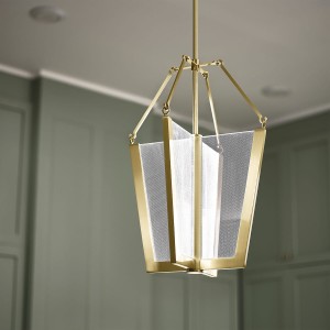 Lampa wisząca Calters Elstead Lighting 1xWbudowany LED 49W szampańskie złoto.