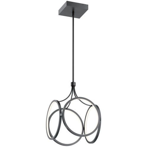 Lampa wisząca Ciri QN-CIRI-P-MBK Quintiesse 1xWbudowany LED 45W Aluminium, Żelazo, Akryl Matowa czerń