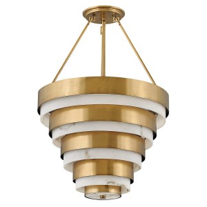 Lampa wisząca Echelon Elstead Lighting 4xE14 40W Stal, Sztuczny alabaster Stary mosiądz