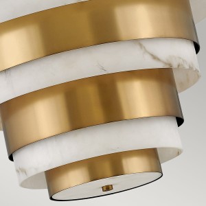 Lampa wisząca Echelon Elstead Lighting 8xE14 40W Stal, Sztuczny alabaster Stary mosiądz.